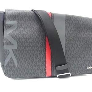 MICHAEL KORS Michael Kors Shoulder Bag Gray Red Men's MK Pattern